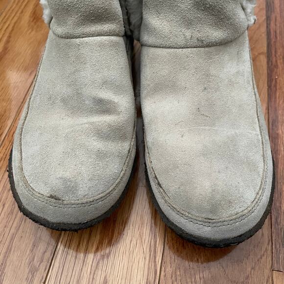 Sorel Nakiska Bootie Slipper Womens 7.5 Suede Faux-Fur Indoor/Outdoor Off-White - Picture 2 of 12